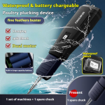 Veekindel taaslaetav kodulindude kitkuja kana-pardi hane l&uuml;hikeste karvade eemaldamise masin must