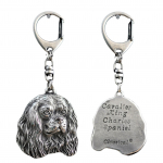 Cavalier King Charles Spaniel - Silver-plated key ring with dog, handbag decoration, backpack pendant by Art-Dog brand