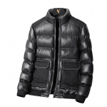 Uus meeste paksendatud puuvillane mantel, nooruslik ja keskealine slim-fit p&uuml;stkrae PU-nahast suurte taskutega puuvillane mantel meestele, trendikas M