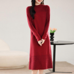 Naiste ka&scaron;miirkleit Qinghe ka&scaron;miir 30% ka&scaron;miir 70% vill s&uuml;gis-talvine ka&scaron;miir seelik pehme ja soe XXL punane