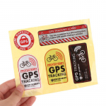 1 komplekt jalgratta GPS-kleeps, roller, mootorratas, vargusvastane hoiatuskleeps, j&auml;lgiv peegeldav veekindel kleebis, jalgrattatarvikud