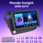 2 DIN Android Carplay autoraadio Honda Insight 2009-2014 jaoks Multimeediam&auml;ngija Peaseade Stereo GPS Navigatsioon BT WIFI 4+64GB 1+16GB,LHD