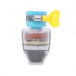 Suurep&auml;rane 6 kihiline filtreerimine aktiivs&ouml;ega veefilter Eemalda klooriga kaasaskantav kraaniveepuhasti sinine