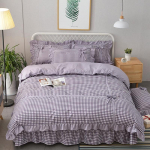 Printsessi stiilis t&uuml;drukus&uuml;dametega voodipesu neljaosaline komplekt voodipesu pits kootud puuvillast pael voodikate voodiseelik kolmeosaline komplekt 1.8m (6ft) bed