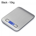 T&auml;psed roostevabast terasest LCD digitaalsed k&ouml;&ouml;gikaalud, elektroonilised kaalud 10 kg/5 kg Black - 5kg