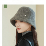 Xiaohongshu internetikuulsus soovitab lastele laiade servadega granuleeritud villast &auml;mbrik&uuml;barat v&auml;ike n&auml;gu p&auml;ikesesirm s&uuml;gistalvine soe m&uuml;ts M（56-58cm） must