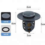 Valamu h&uuml;pikakna p&otilde;rgatav s&uuml;damik kraanikausi &auml;ravoolufilter juuksevalamu kurn vannikork Vannitoa t&ouml;&ouml;riist roosa kuldne v&auml;rv