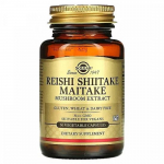 Solgar - Reishi Shiitake Maitake Mushroom Extract, 50 Vegetable Capsules