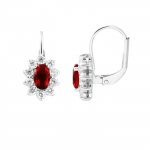 LOVA LOLA VAN DER KEEN - Smaragdk&otilde;rvar&otilde;ngad - Poussettide s&uuml;steem - S&uuml;nteetiline rubiin - 925 Sterling Silver - Juveel