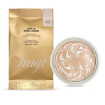 THE FACE SHOP FMGT Gold Collagen Ampoule Light Foundation Refill, 201 Apricot Beige, 1 piece beige