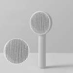 Lemmiklooma karvaeemalduskamm Macaron kassipuhastuskamm &uuml;mmargune koerakass roostevabast terasest n&otilde;elakamm massaaž Puhas ujuv juuksehari valge