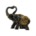 Couple Elephant Sculpture as a Gift and Tabletop Accent kuldne