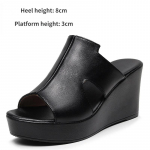 Moodsad platvormsussid Naiste paksud suvekingad ehtsast nahast sandaalid, valged 2024. aasta naiste kiilud sandaalid t&auml;navastiilis naiste liugused 42