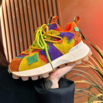 Moodsad naiste trendikad t&auml;navaspordijalatsid Four Seasons Mood isikup&auml;rastatud mitmek&uuml;lgsed paksu talla vahvliga vabaajajalatsid 2024. aasta libisemiskindlad 37 oranž