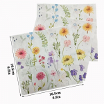 20tk/pakend 33*33cm 2-kihiline lillemustriga peosalvr&auml;tik