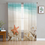 Ookeani Ranna Merit&auml;ht Kest L&auml;bipaistvad Kardinad Magamistoa Elutoa Kaunistuseks Aknakardin K&ouml;&ouml;gi T&uuml;ll Voile Organza Kardinad W135 x H115cm x1&Rod Pocket