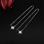 H&otilde;beda v&auml;rvi pikad tutiga k&otilde;rvar&otilde;ngad naistele t&uuml;drukutele l&auml;ikiv tsirkoon kaheksaharuline t&auml;hega k&otilde;rvar&otilde;ngad lihtsad elegantsed ehted h&otilde;be