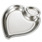 Suupistetaldrik Virsikukujuline 2 Section 304 Roostevabast terasest toidu magustoidu eelroa taldrik restoranile h&otilde;be