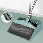 Majapidamisharja ja tolmulapi komplekt, p&uuml;stine tolmulapi ja harja komplekt, kontorik&ouml;&ouml;gi koristamine puidust p&otilde;randaga lemmikloomade juuksed 2pc sinine