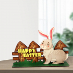 Easter Freestanding craft Sculpture Decoration for Farmhouse Festive Room Nursery 27.4x20.5cm