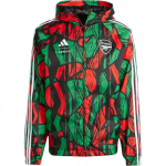 Adidas Arsenal Labrumm Tuulejope Vabaaja Spordiga Kapuutsiga Jalgpallijakk Meeste Jakk Punane Roheline IT4081 S