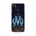 Coque Oppo A32 OM logo bleu et dor&eacute;e stade Maniacase