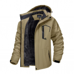 Meeste matkajoped &otilde;ues eemaldatavad kapuutsiga mantlid suusa lumelaud Parka talveriided fliisvooder M&auml;ejoped XXXXXL khaki
