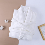 2 Layer Waffle Hotel Robe meeste 100% puuvillane kimono hommikumantel k&auml;ter&auml;tik Hommikumantel imav r&uuml;&uuml; Naiste pikk pidžaama pidžaama M valge