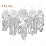 5 tk/komplekti sulgedest unen&auml;op&uuml;&uuml;dja ​​kodukontor elutuba magamistuba seinakunst Boheemlaste k&auml;sitsi valmistatud kootud rippuv unen&auml;op&uuml;&uuml;dja ​​kaunistus ehisripats