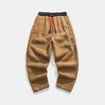 2024 Talv Uued Meeste &Uuml;hev&auml;rvilised Fliisip&uuml;ksid Meeste Soojad Retro Vabaaja Lambavillap&uuml;ksid Meeste Streetwear Hiphop L&otilde;dvad Laiad P&uuml;ksid Meeste Paksud P&uuml;ksid XXL parkkoor