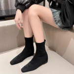 2024. aasta uued naistekingad p&otilde;lvedeni naiste saapad, kokkuv&otilde;tlikud moodsad saapad, naiste &otilde;mblemine, kandilise varbaga kiilud, libisevad jalan&otilde;ud, naiste kingad 35