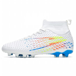 35-45 Meeste Suur Suurus K&otilde;rge S&auml;&auml;rega Jalgpallijalatsid Pikkade Naastudega Libisemisvastased TPR Kunstmuru Laste Jalgpallisaapad 36 valge