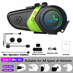 LX3 Helmet Bluetooth-peakomplekt 1200MAH mootorratta BT5.0 juhtmevaba k&auml;ed-vabad k&otilde;ne Stereo-ummistumisevastane veekindel valguspeakomplekt punane