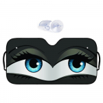 Auto p&auml;ikesekaitse Silmad Soojendusega esiklaasi p&auml;ikesesirm Auto akna esiklaasi kate P&auml;ikesesirm Automaatne p&auml;ikesesirm Autokatted must