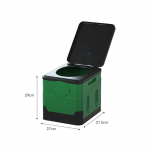 Camping Traveli kokkupandav kaasaskantav tualett, l&otilde;hnavastane hoiukast, korduvkasutatav autok&auml;imla t&auml;iskasvanutele ja lastele, h&auml;daabik&auml;imla must