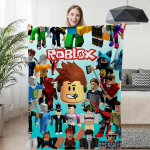 Diivanitekid talveks A-Roblox m&auml;ng Soe p&otilde;lve fliis Telkimine Kohandatud voodi Kohevad Pehmed Tekid Mikrokiust Voodipesu Kuningasuurus 30x40in