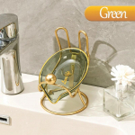 Loov k&uuml;&uuml;liku kujuline seebialus Elegantne sepistatud rauast seebialus &Auml;ravooluga hoiuriiul Vannitoa du&scaron;itarvikud