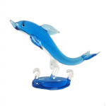 Dekoratiivne delfiinikuju, loomaskulptuur, kaasaegne, kapi sissep&auml;&auml;s Style A