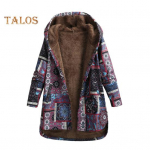 Naiste fliisjakk s&uuml;gis-talv etnilise mustriga kapuutsiga jakk soe pikkade varrukatega pealisr&otilde;ivas mantel n&ouml;&ouml;pkinnisega ees igap&auml;evaseks kandmiseks v&auml;li&uuml;ritusteks M lilla