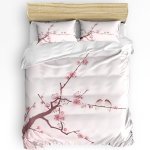 Jaapani Fuji m&auml;gi Kirsi&otilde;ie Puu Tekikate 3tk Voodipesukomplekt Kodutekstiil Tekikate Padjap&uuml;&uuml;rid Voodipesukomplekt Ilma Linala 140x200cm 3pcs