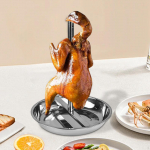 Kanariiu Rotisserie plaat terastorust grillparti kalkunihoidja telkimispuhveti jaoks 22 cm