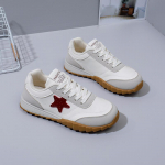 Naiste vabaaja tossud libisemisvastased kerged jooksujalatsid Hingavad PU-nahast k&auml;imistossud Naiste madalad pitsilised tennisespordijalatsid 35 beež