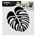 Pochoir textile - Aladine - Feuille tropicale - 28x28 cm - Plastique - Customisation textile