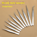 Roostevabast terasest anatoomilised pintsetid bioloogiaeksperimentide jaoks - Sirged ja k&uuml;&uuml;narnukiga klambrid Curved Tweezers 12.5cm
