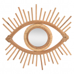 P&otilde;hjamaade meigipeegel rotangist kootud silmakujuline seinale riputatav peegel koduhotelli vannitoa kaunistamiseks