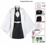 Anime Deemonitapja: Tsuyuri Kanawo Kamado Nezuko Kimono Cosplay t&uuml;drukutele ja poistele, rollim&auml;ngu kost&uuml;&uuml;m, laste komplekt 150cm