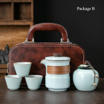 Outdoor Portable Travel Tea Set Teekomplekt Kung Fu Teekomplekt Musta tee Rohelise Tee eriline teekomplekt Package A beež