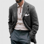 Meeste kevadine pluus &Auml;ri Commuter T&ouml;&ouml; Vabaaja Tr&uuml;kitud Kahe n&ouml;&ouml;biga &uuml;likonna jakk Meeste &uuml;likond Suur Briti XL