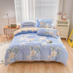 Puuvillane 4-osaline komplekt Paksendatud harjatud v&auml;rske puuvillane voodilina tekikate M&uuml;tsid Mudelid &Uuml;hiselamu 3-osaline komplekt 2.0m