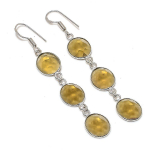 Smoky Topaz Handmade 925 Sterling Silver Jewelry Earring 2.80 i3p05